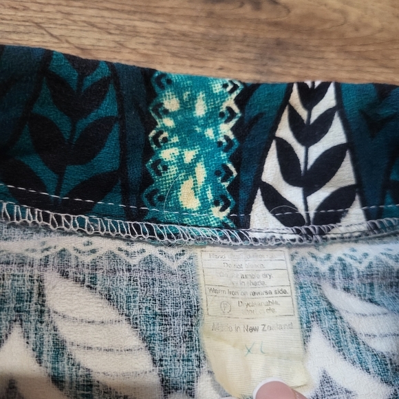 Vintage Mens Samoa Hawaiian Blue and Black Surfer Shirt Size XL - Picture 5 of 7